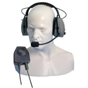 Entel DX4 Series Double Ear Cup Headband Headset & Large PTT