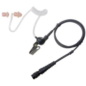 Hytera PD4/5,TC6 Series 2 Wire Acoustic Tube Earpiece -Mic/PTT - Hirose Connector