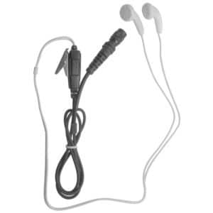 Hytera PD4/5,TC6 Series Dual White Earbud Earpiece - Hirose Connector