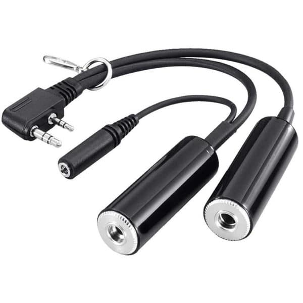 ICOM IC-A24/IC-A6 Air Band Radio Headset Adapter Cable
