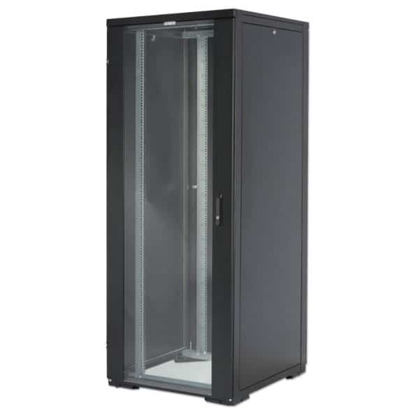 Floor Standing REpeater Cabinet 22u 600mm Deep - Black.