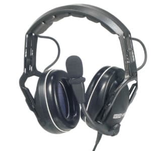 Motorola GP340 Headset with PTT/VOX in Cup -Straight Lead