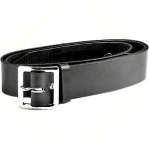 1.75 inch Black Leather Belt