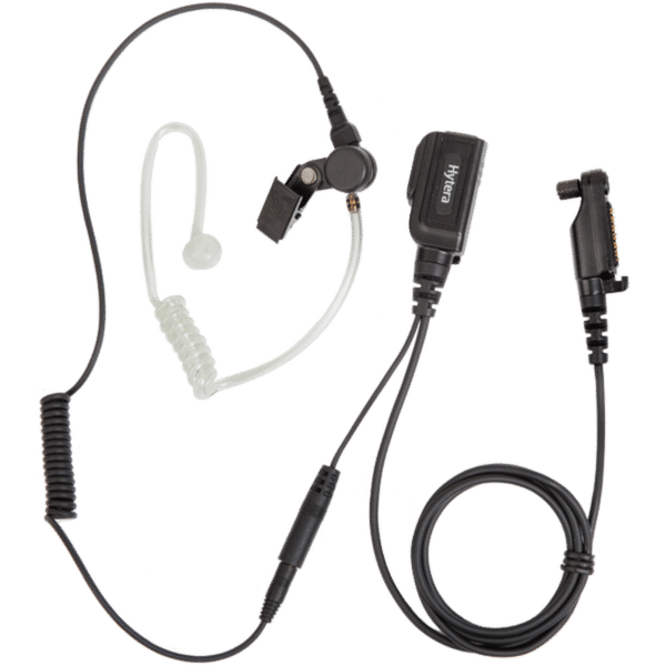 Hytera PD6 Acoustic Tube Earpiece & Microphone. Comprises a detachable acoustic tube and eartip.