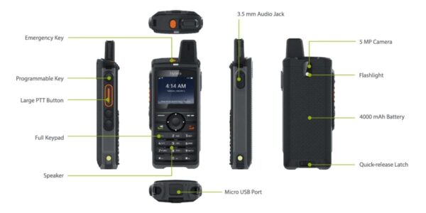 PNC380 PTT over Cellular Radio Features